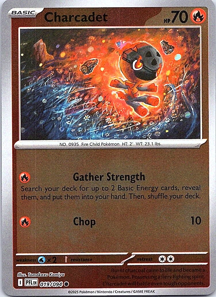 Charcadet Common Fire Reverse Holo ME02: Phantasmal Flames 019/094 NM