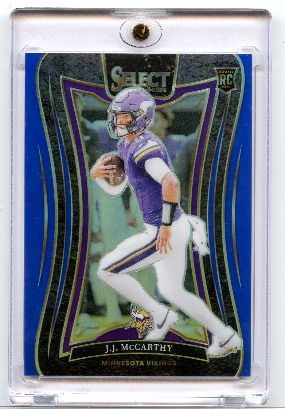 J.J. McCarthy 2024 Panini Select Blue Prizm #342 SN,RC,/99