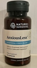 Nature's Sunshine AnxiousLess 30 Capsules Dietary Supplement NEW