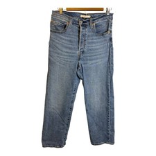 Levi's Jeans Women's Size 30 Ribcage Straight Ankle Button Fly Denim