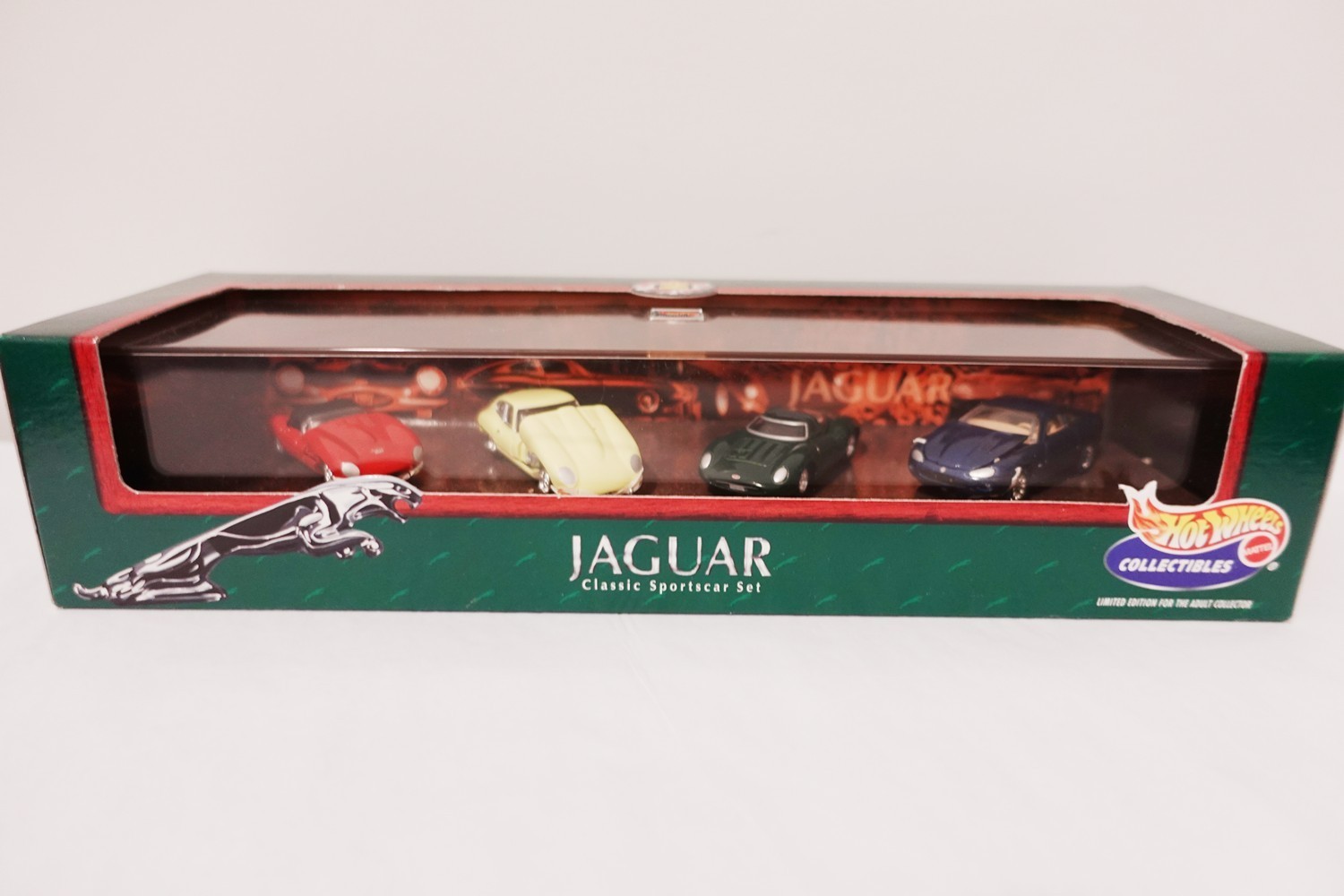 100% Hot Wheels Jaguar 4-Car Set in Box 1998