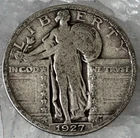 1927 Standing Liberty Quarter 25C Silver 0.900 Fine Philadelphia Mint Coin #12