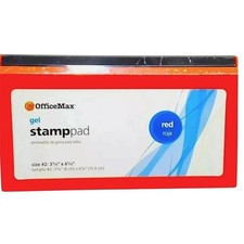 Ink Stamp Pad Color Red High Quality Size 2 OfficeMax Gel Stamppad