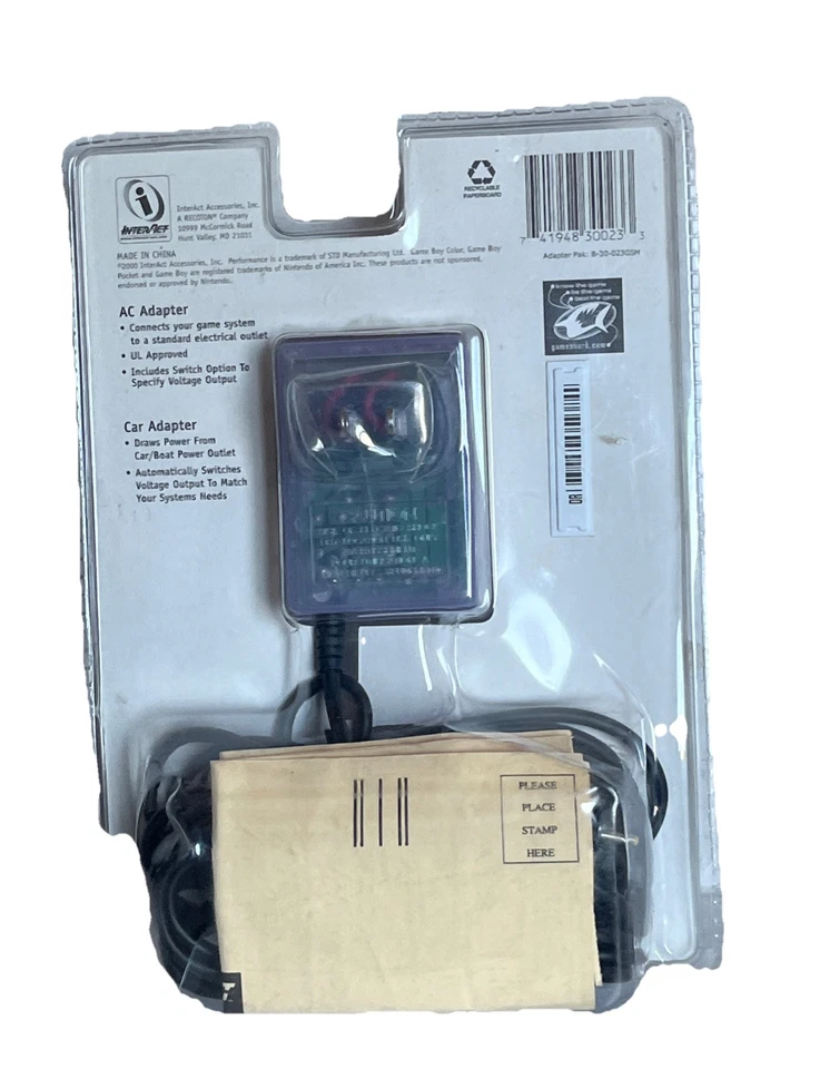 NEW AC POWER ADAPTER FOR GAMEBOY ORIGINAL POCKET OR COLOR + 12V CAR ADAPTER  i29 - Image 2 of 2