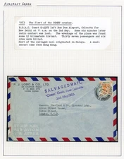 P86/44/RC HONG KONG 1953 BOAC COMET CRASH COVER AT CALCUTTA