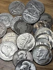Roll Of 20 US Silver Half Dollars – AU/BU – Barber, Walking Liberty, Franklin