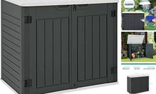  Outdoor Horizontal Storage Sheds w/o Shelf, Medium-35 cu ft Dark Gray