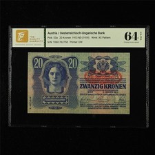 1913 Austria Oesterreichisch-Ungarische Bank 20 Kronen Pick#53a 02