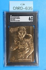1992 ACTION PACKED #43G BARRY SANDERS 24KT GOLD PROTOTYPE /1000 SGC 6 CARD-635