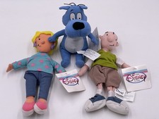 VTG Lot of 3 Disney Store Doug Mini Bean Bag Doll Plush Doug Patti Porkchop