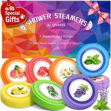 Qivatex Shower Steamers Aromatherapy, Mothers Day Gifts for 8 Pack - Women