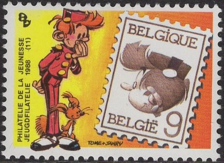 BELGIQUE 2302 ** MNH Spirou Spip Janry Tome Jeugdfilatelie 1988 Franquin - Photo 1/1