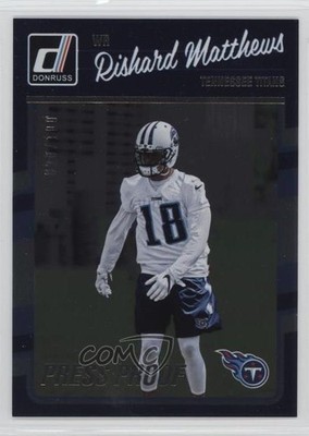 2016 Donruss Press Proof Silver 20/100 Rishard Matthews #282 1u6