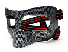 Máscara facial de fibra de carbono protector de nariz con diseño transpirable para uso deportivo