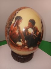 African tribesmen big five animals Decoupage Ostrich Egg Shell by JNGscape