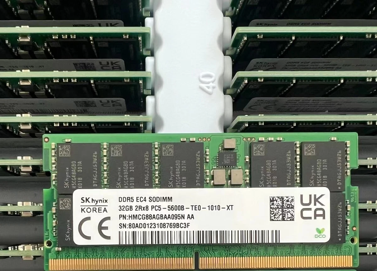 SK Hynix 32GB DDR5 5600MHz Laptop ECC RAM EC4 SODIMM PC5-5600B-T  