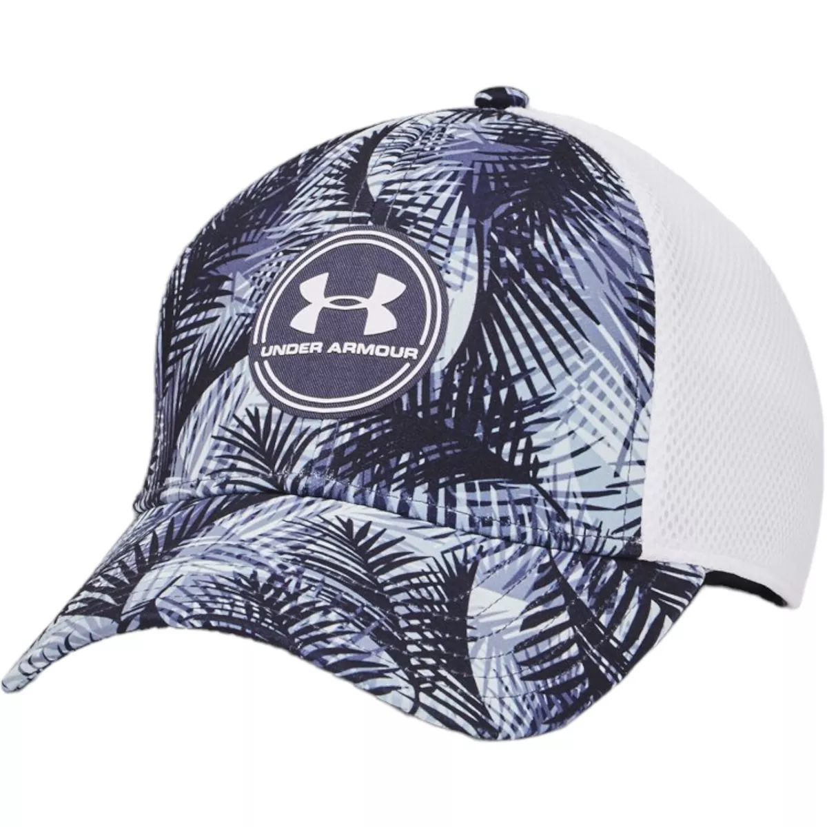 UNDER ARMOUR Iso-Chill Driver Mesh Mens M/L Flex Fit Golf Hat Blue White  Floral