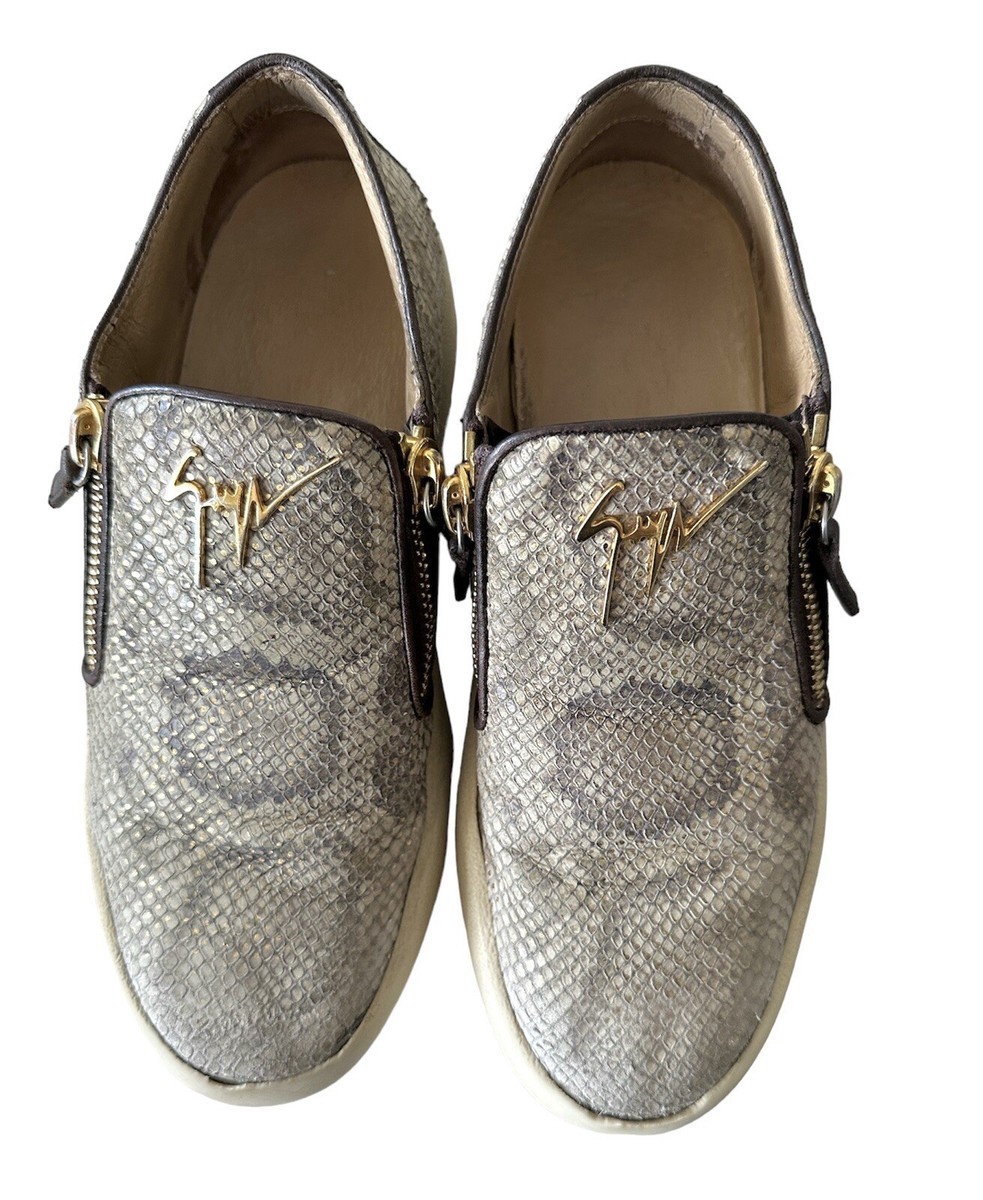 Giuseppe Zanotti Python-embossed Leather Eve Slip On  display picture 1