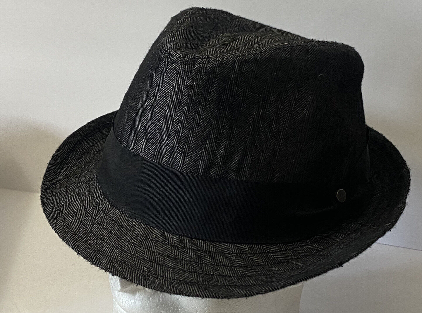 Stetson All American Fedora Hat Size L Gray/Black… - image 1