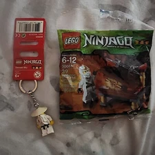 Lego 30086 NINJAGO Masters Of Spinjitzu And 853101 Ninjago Sensei-Wu Key Chain