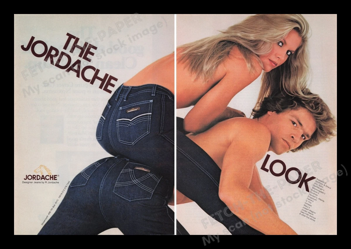 Jordache Jeans 1970s Print Advertisement Ad (2 pages) 1978 Couple