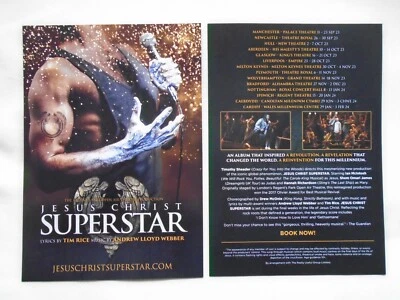 Tim Rice & Andrew Lloyd Webber JESUS CHRIST SUPERSTAR 2023/24 UK Tour 2 x flyers
