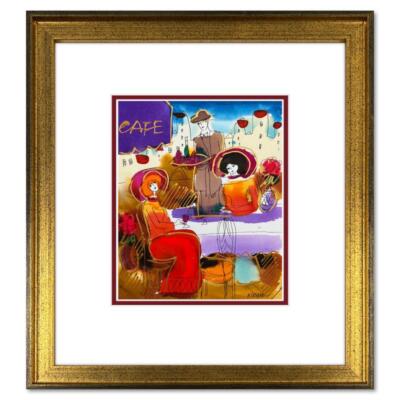 Moshe Leider, Framed Original Mixed Media Watercolor Painting, Hand Signed