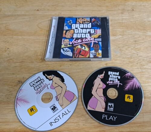 Grand Theft Auto: Vice City (PC, 2003) COMPLETE Works Clean Disc - Afbeelding 1 van 1