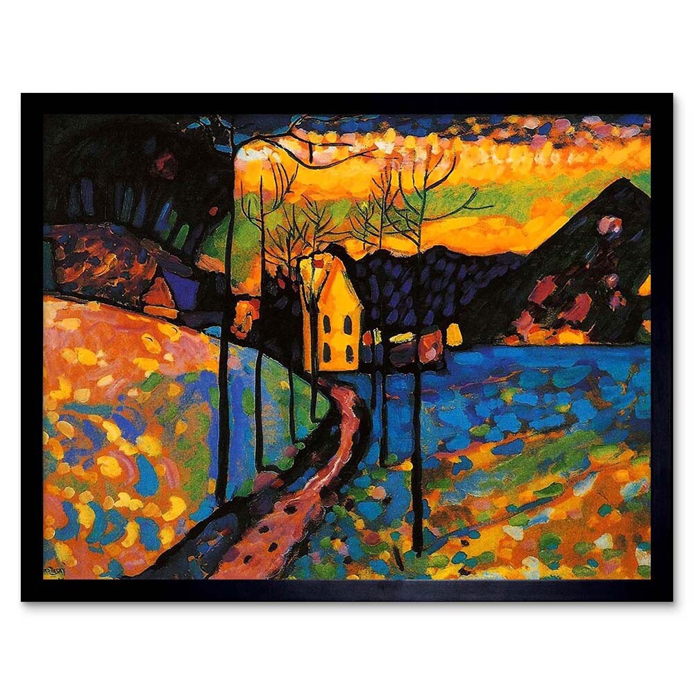 Wassily Kandinsky Winter Landscape Old Master Painting 12X16 Inch