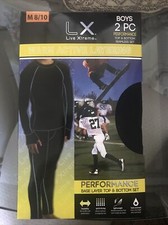 New LX Live Xtreme Boys Sz M 8/10 Performance Warm Active Layering 2 PC