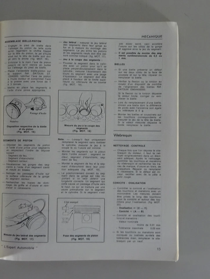 Manualemanuel De Riparazione L'Expert Automobile Datsun Ciliegia 100A-120A - Immagine 2 di 4