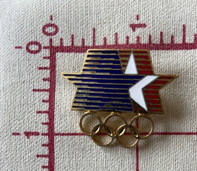 Broche JO Los Angeles 1984 - Pin's Olympique été 23e Olympiade, Anneaux USA
