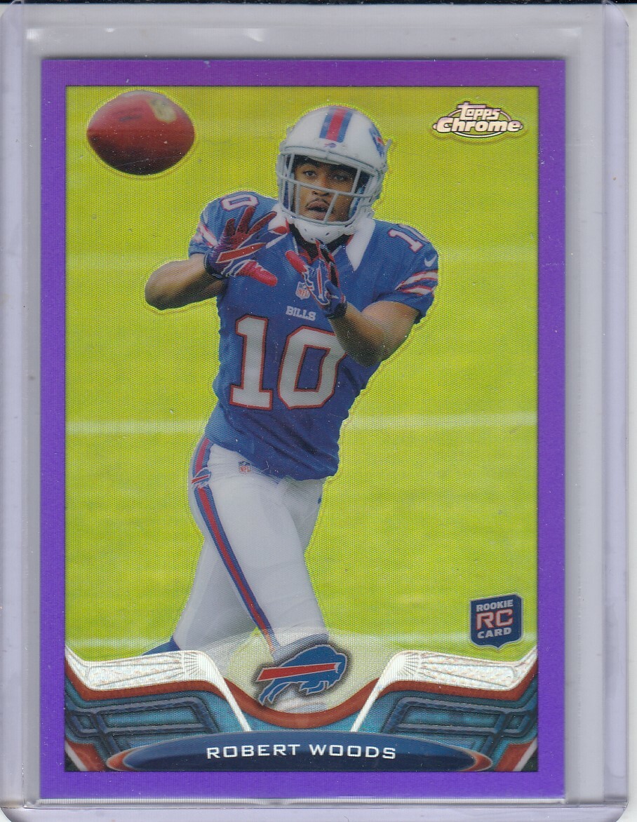 ROBERT WOODS 2013 Topps Chrome Purple Refractor #3 RC 293/499 Bills