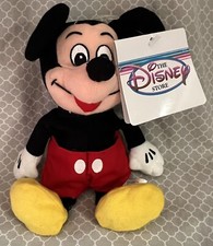 The Disney Store Classic Mickey Mouse Mini Bean Bag-Beanie flawed stains