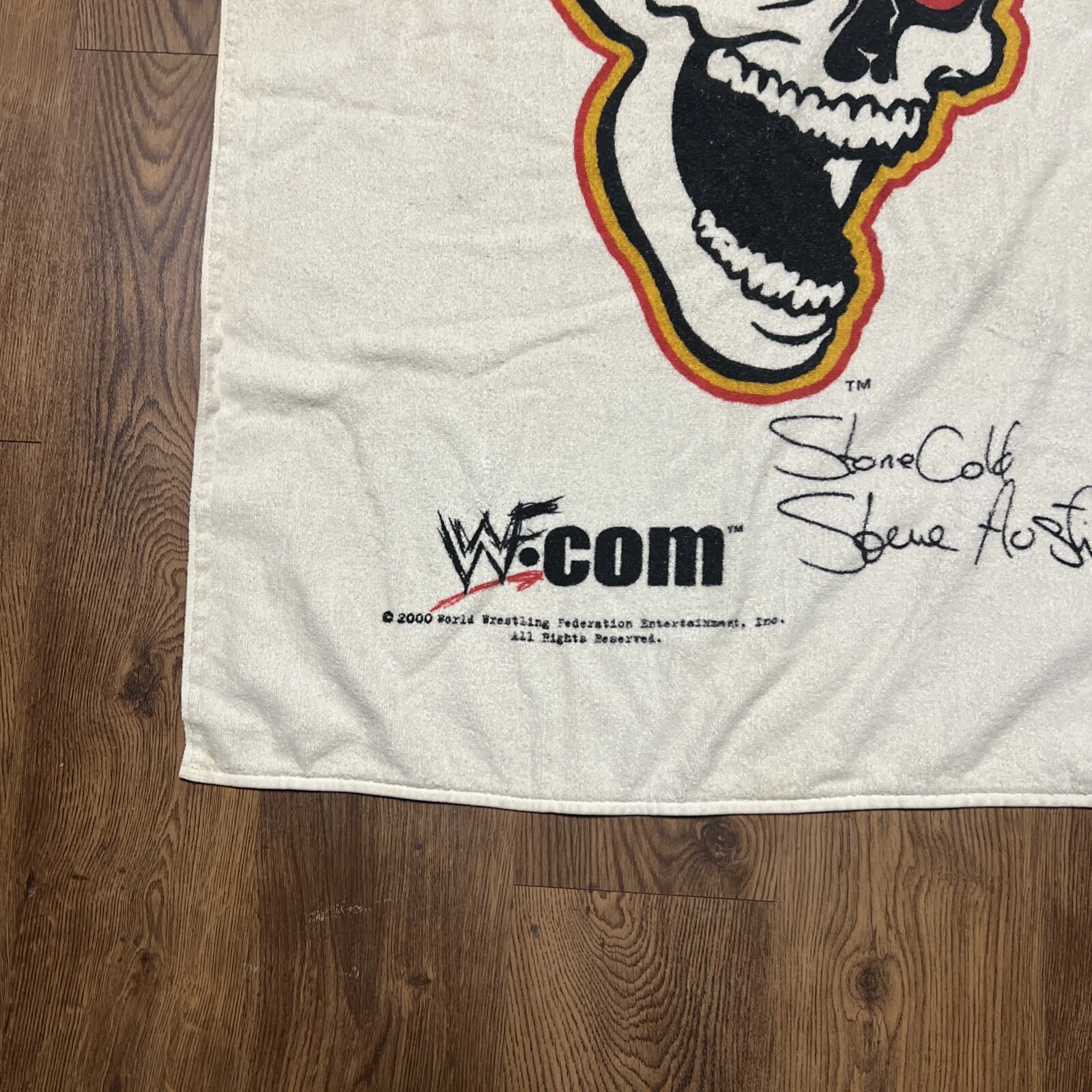 2000 WWF Stone Cold Steve Austin Beach Towel White