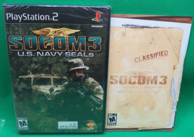 Sealed Socom 3 U.S. Navy Seals 2005 Sony Playstation PS2 Video Game