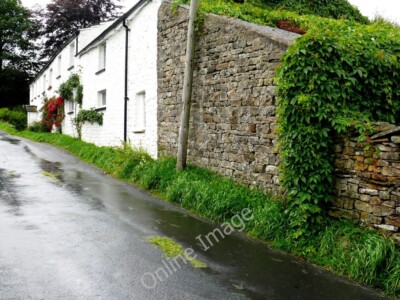 Photo 6x4 Gawthrop, road and house 'Netley' There is an OS benchmark [[19 c2010