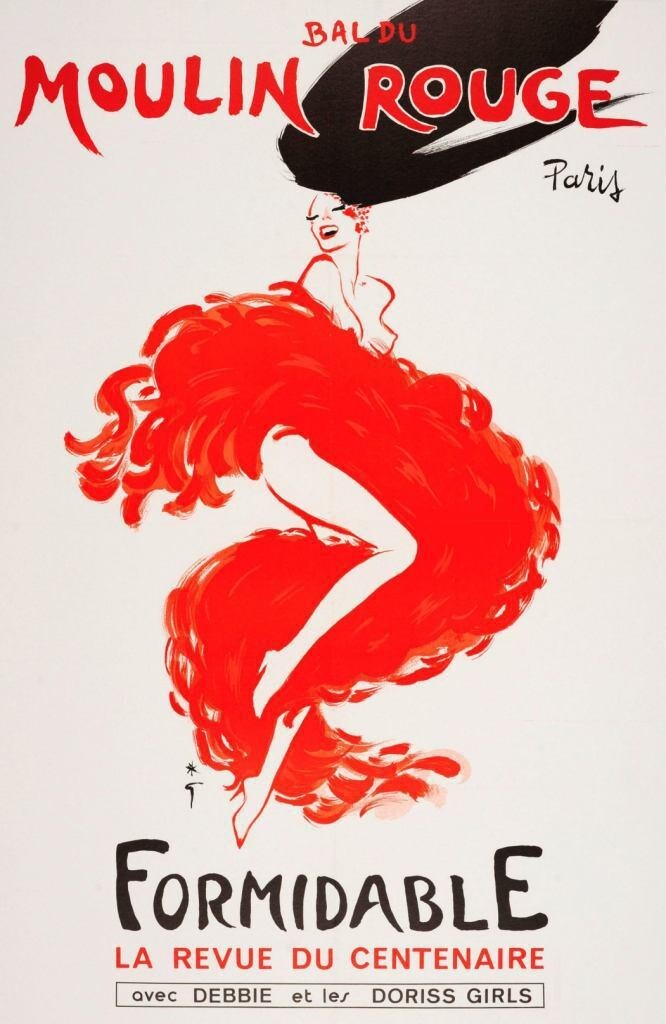 Formidable Moulin Rouge Poster Rene Gruau French Fashion
