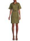 Vestido camisero Saks Fifth Avenue mezcla de lino con cinturón - mediano
