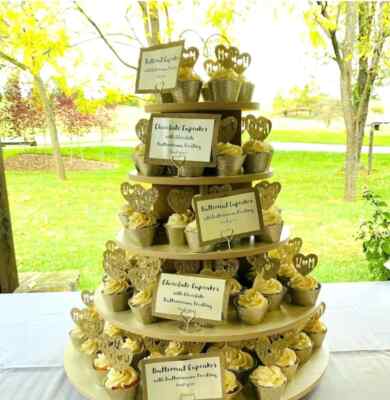 Cupcake Stand 5 Tier MDF Wood Cake Tower Dessert