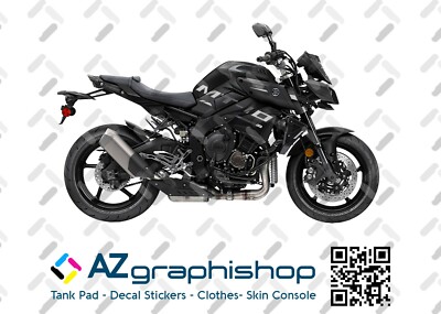 Sticker Set Yamaha MT-10 Tech Black 2017-2020 White Style FS-MT-10-2017-2020-BW