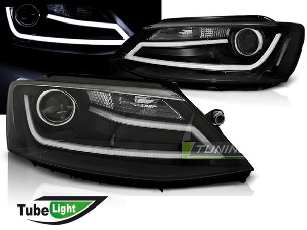 Scheinwerfer Paar VW Jetta 6 11-18 Daylight LED LTI Schwarz-image