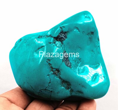 Natural EGL Certified 1680 Ct Blue Arizona Turquoise Tumble Rough Gemstone 4JKH