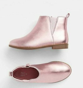 metallic pink booties