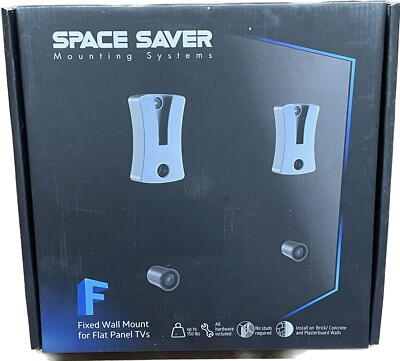 Universal Fixed TV No Stud Wall Mount Up To 150 lbs by Space Saver Model #90100