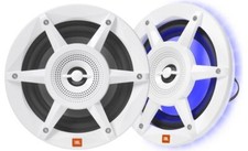 NEW JBL STADIUM MW6520 Coaxial 6.5" Marine Speakers WHITE 1 PAIR w/ RGB Lights