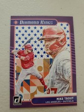 Mike Trout 2021 Donruss Baseball Diamond Kings Independence Day Parallel Angels 