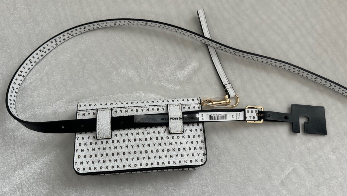 DKNY White with Silver Metal Logo Belt Bag DKNY White with Silver Metal Logo Belt Bag | Mercari main image 2
