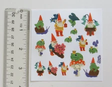 Violette Stickers - HAPPY GARDEN GNOME - 4x4 Square NEW RELEASE Stickers #K314