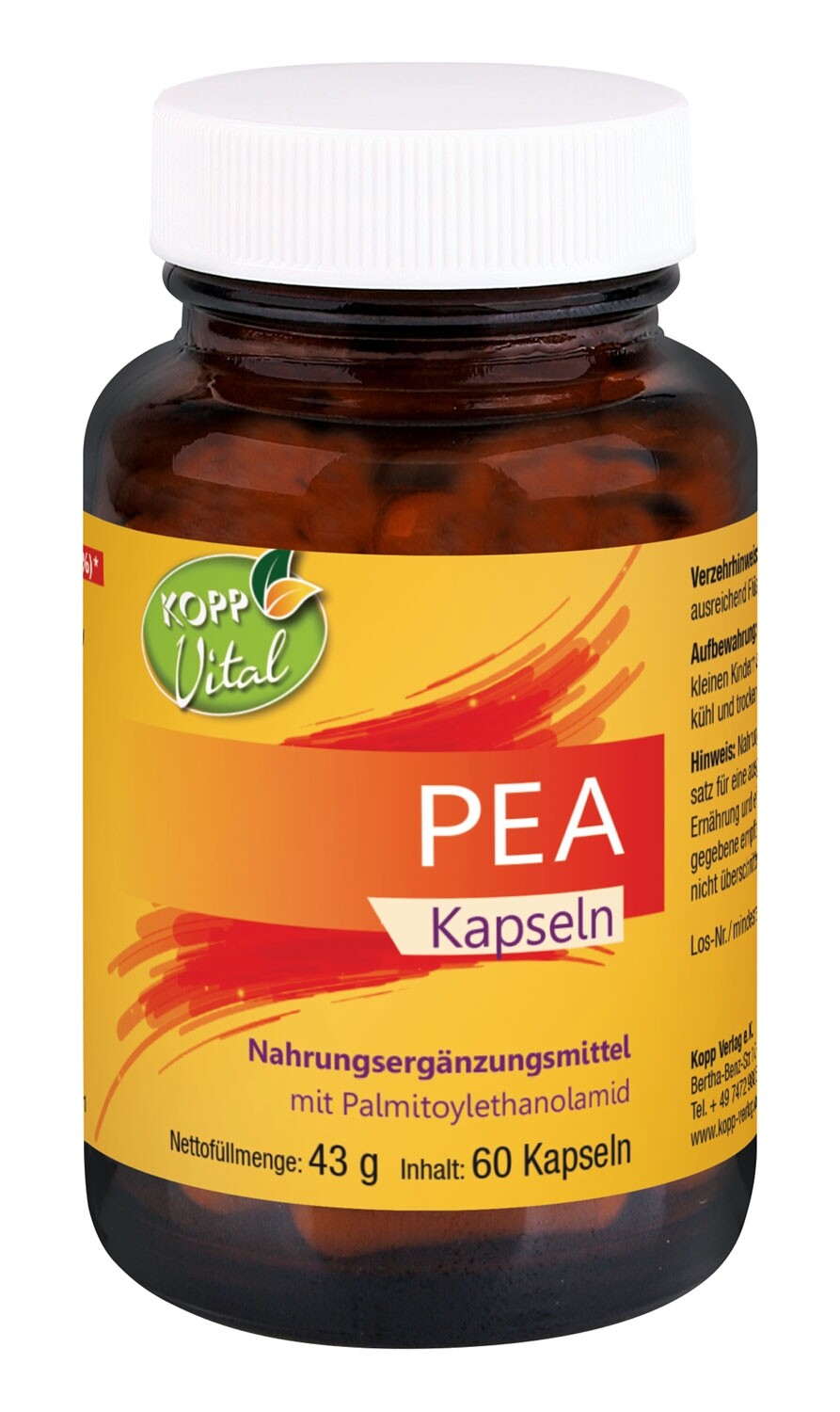 NEU KOPP Vital® PEA 60 Kapseln 43 g Palmitoylethanolamid höchster Qualität